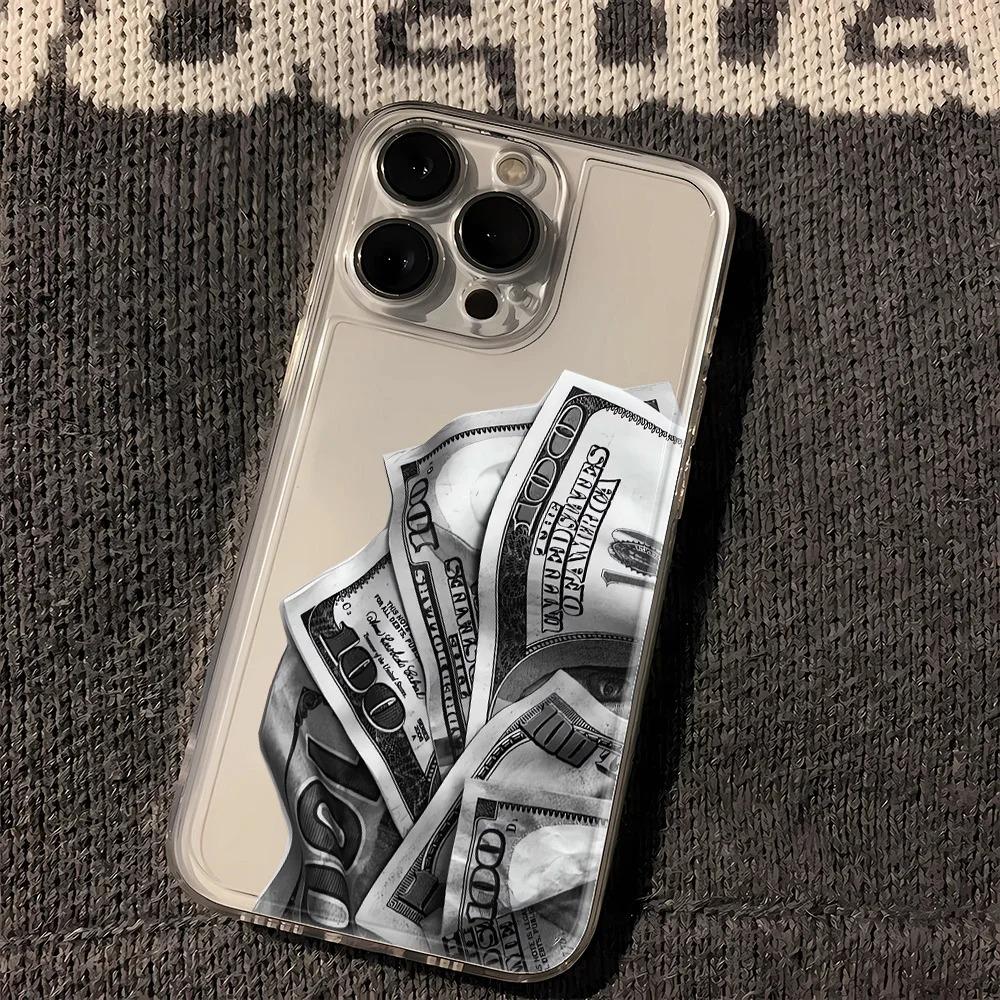 Чехол Full Screen Of Cash для Samsung Galaxy S23 S24 S25 S26 Ultra S22 S21 S20 Plus FE A50 A53 A72 A73 A71 Прозрачный Мягкий Чехол