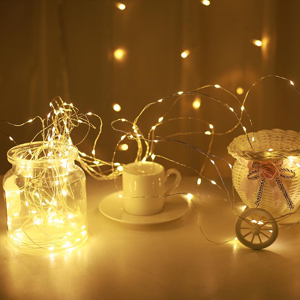 5M-50M LED String Lights Silver Copper Wire 12V Fairy Night Lamp for Chiristmas Garland Bedroom Light Indoor Wedding Decoration