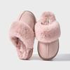 Winter Faux Suede Furry Slippers for Women 2024 New Non Slip Fluffy Faux Fur Slippers Indoor Thick Sole Plush Home Shoes Female