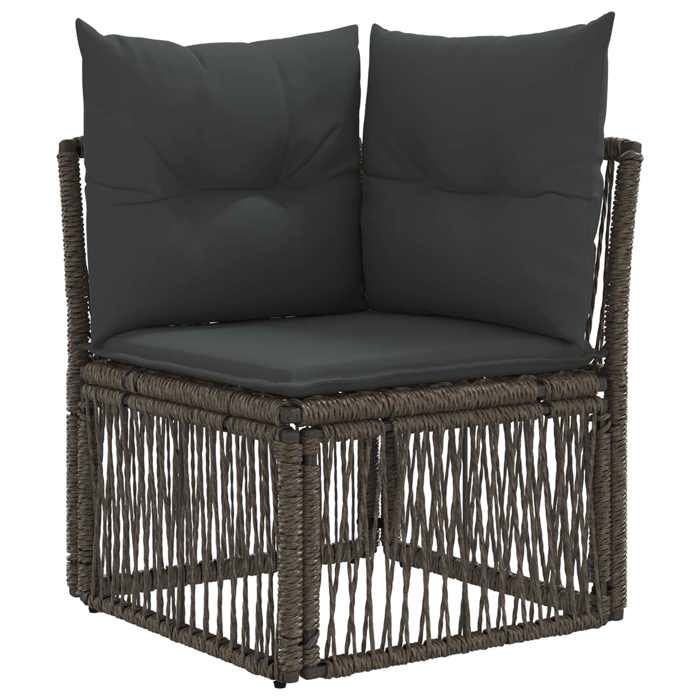 Maison Exclusive - Ensemble de canapé de jardin 10 pc 9 place Gris polyrotin