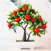 1 PCS Artificial Orange Bonsai Tree with Pot - Flower Decoration for Home Decor