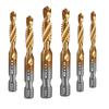 AMR Hex Shank Titanium Plated HSS Screw Thread Metric Tap Drill Bits Screw Machine Compound Tap M3 M4 M5 M6 M8 M10 Hand Tools