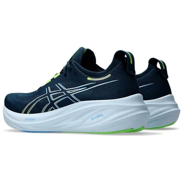 Asics Мужские кроссовки Gel Nimbus 26 French Blue Electric Lime 1011B794-400