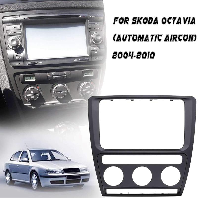 HY Панель для автомагнитолы, рамка на приборную панель для Skoda Octavia с автоматическим кондиционером 2004-2010, панель для автомагнитолы, DVD, стерео, CD, детали интерьера