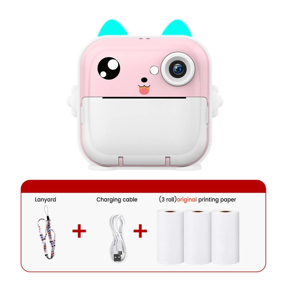 Детская камера мгновенной печати, мини-термопринтер, экран IPS 2,4 дюйма, детская камера, видео-фото 1080P HD, цифровая камера, подарок для мальчика и девочки