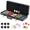 GIANTEX Poker Set 300 Pieces Set Chip Set Casino Set Pieces Number Pieces/500 Pieces/600 (14г500 БК)