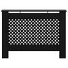 Radiator Cover Black 112 x 19 x 81.5 cm MDF