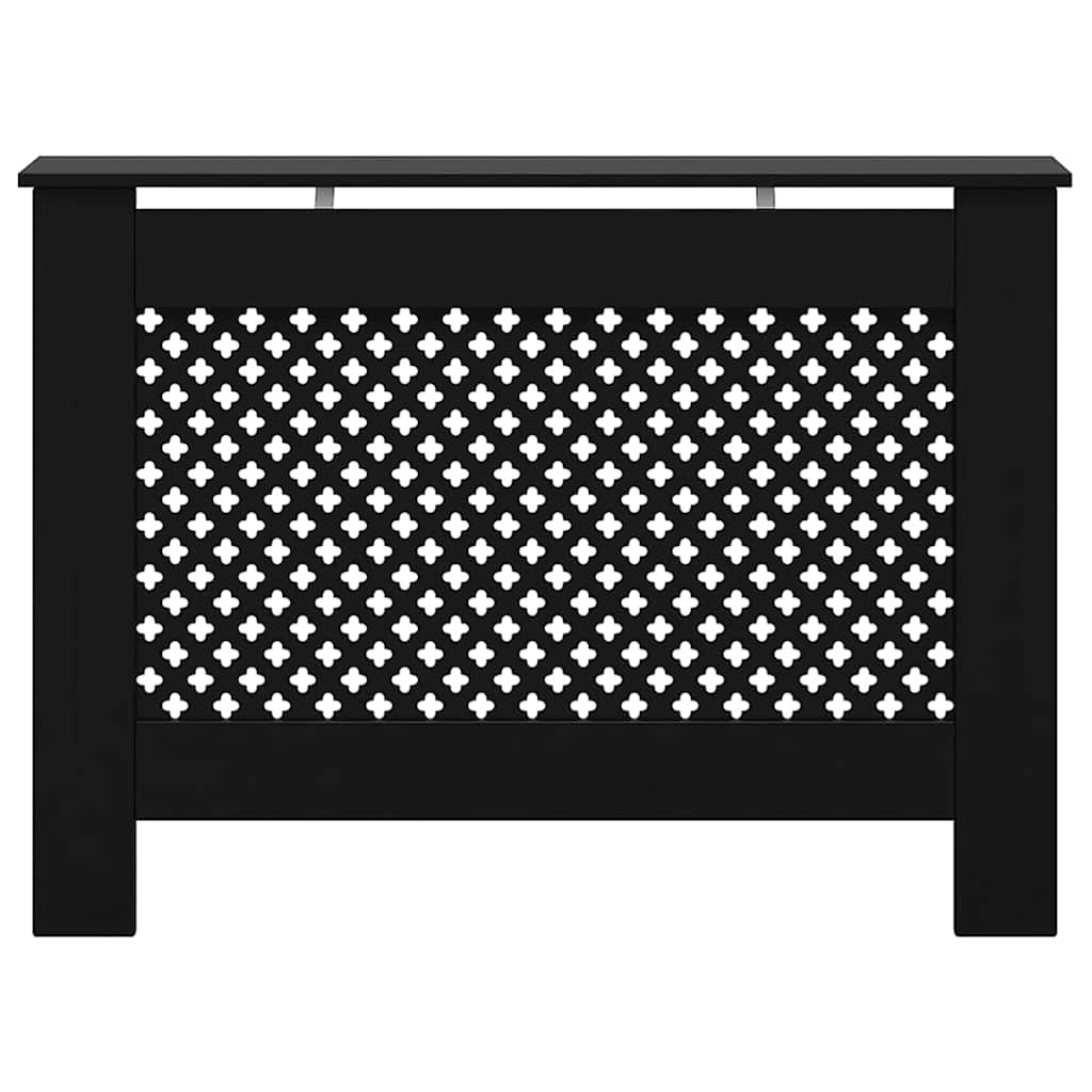 Radiator Cover Black 112 x 19 x 81.5 cm MDF