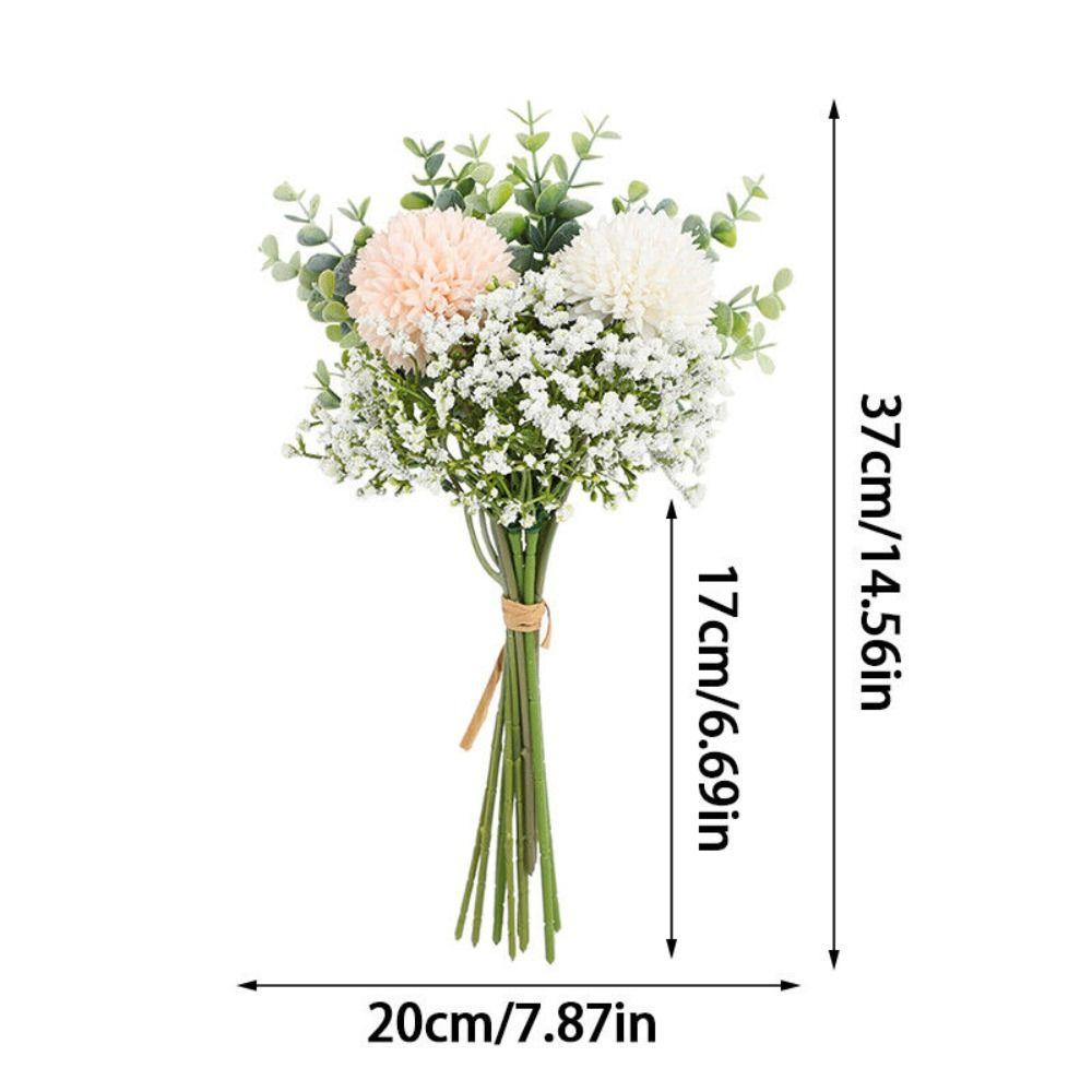 White Silk Dandelion Bouquet Bride Bouquet Fake Flower Vintage Artificial Flowers