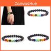 Gemstone Men Strand Bracelet Colorful Beads Energy Bracelet Healing Gift Yoga