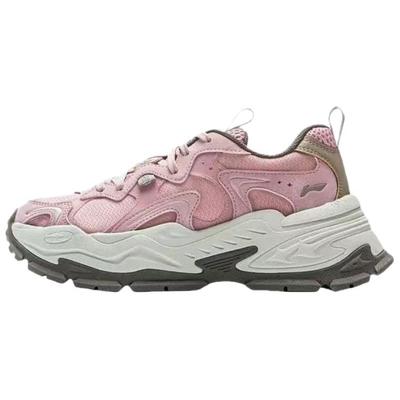 Li Ning Starburst Спортивные Модные Дышащие Кроссовки с Низким Верхом Повседневные Женские Розовые AGCV046-5