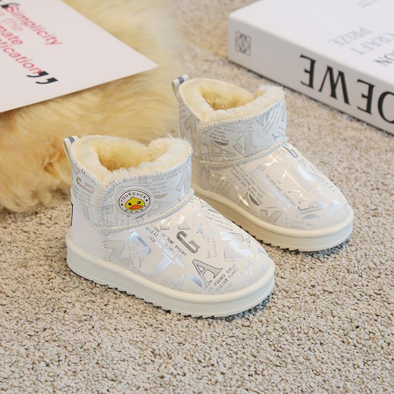 Детские зимние ботинки для мальчиков и девочек. Зимние утепленные хлопковые ботинки с ворсом. Нескользящие детские хлопковые ботинки.