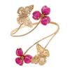 White Butterfly Flower Arm Cuff Gold Color Flower Cuff Arm Ring Vintage Spiral Arm Bracelet  Gifts