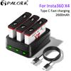Аккумулятор для камеры Insta 360 X4 Аккумулятор с 3-солтным светодиодным интеллектуальным зарядным устройством Аксессуары для Insta 360 X4 Аккумулятор Insta 360 ONE X 4 Power