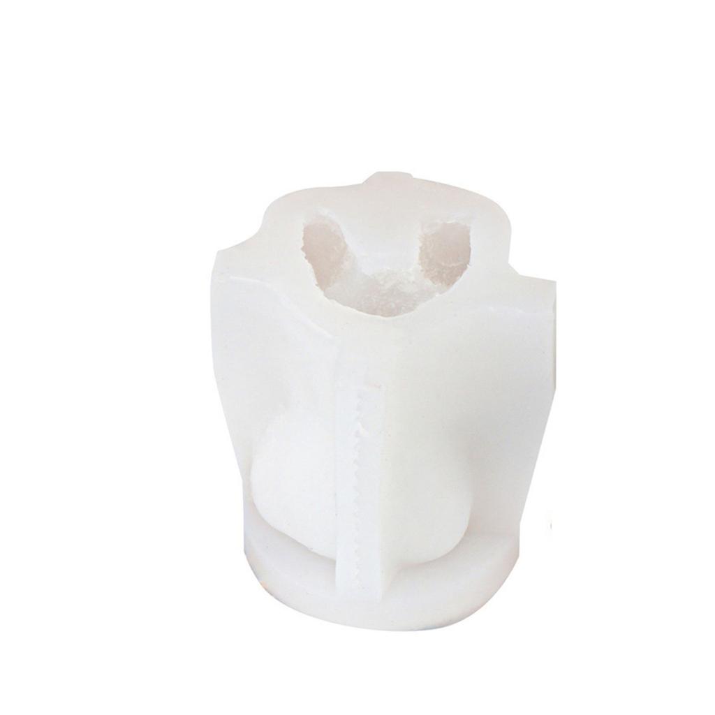 3D Форма из силикона в виде медведя для креативного изготовления свечей, гибкая и легко моющаяся, украшение для рукоделия и декораций