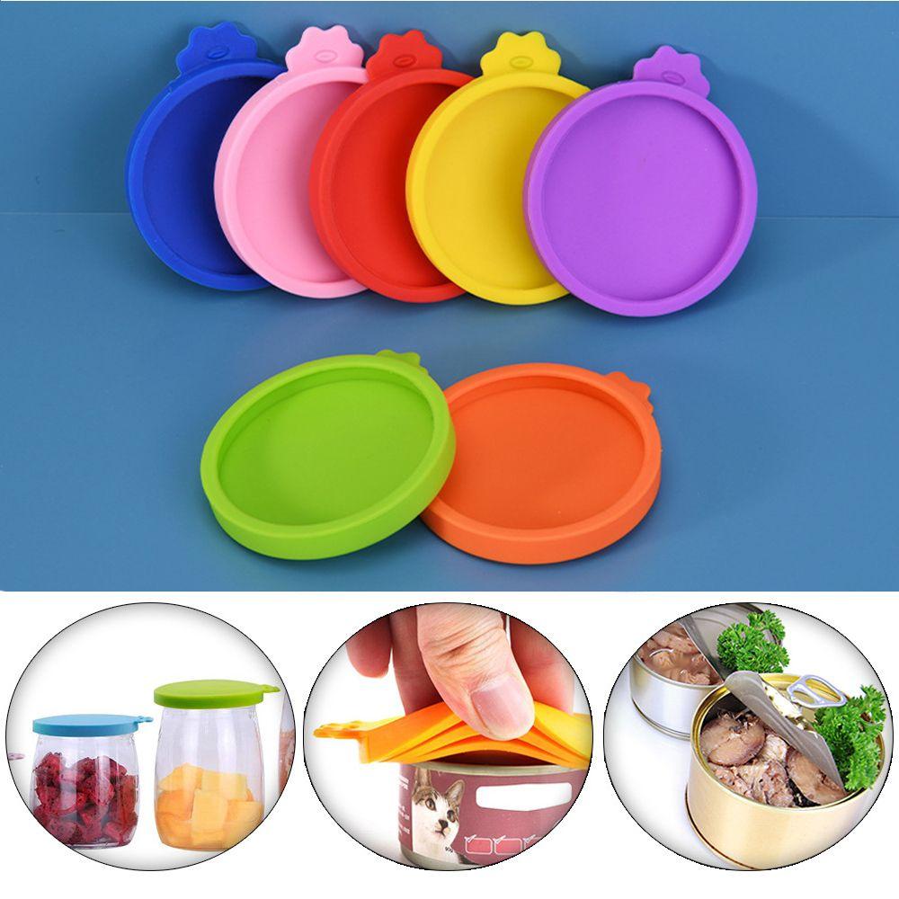 Reusable Pet Supplies Cans Cap Food Tin Cover Pet Can Covers Silicone Can Lid Fresh-keeping Lid
