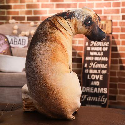 3D милая изогнутая подушка-собака 20 см Подушка для дивана Реалистичное животное Смешная голова собаки Косплей Любимая игрушка детей Подушка Рождественский подарок