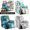 Recliner Chair Cover Full Wrap Style Single Reclining Slipcover With Side Pocket Machine Washable Stretch Printed Armchair Cover