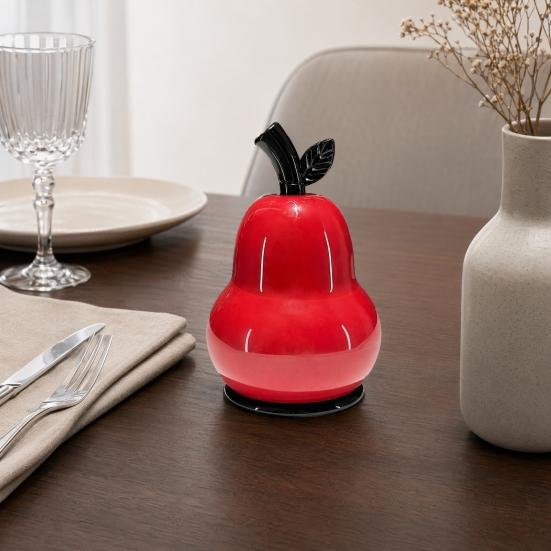 Pear Shaped Toothpick Holder, Large Capacity Covered Toothpick Storage Box, Kitchen Toothpick Dispenser Container with Dust-Proof Lid