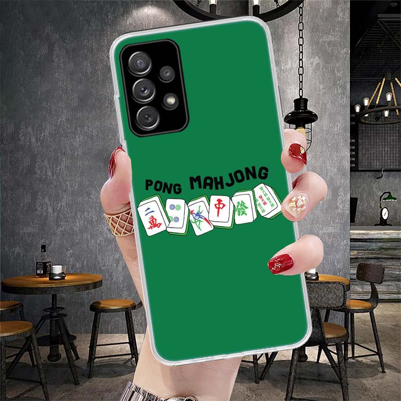 Creative Mahjong Phone Case For Samsung Galaxy A12 A22 A32 A52 A72 A02S A51 A50S A71 A70 A31 A20S Note 20 Ultra S10 A10S Galaxy