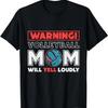Предупреждение! Мама волейболистка будет громко кричать, футболка для фаната волейбола