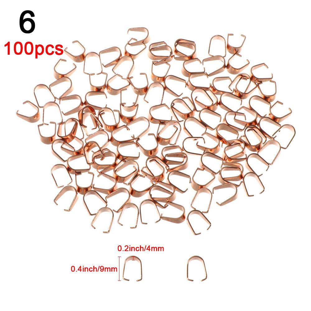 Components Pinch Bail Clasp Pendant Clips Buckle Charm Necklace Hook DIY Jewelry Connector