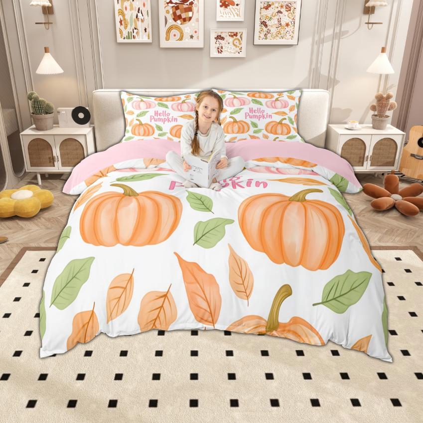 Homewish Осенний тыквенный комплект постельного белья Hello Fall Комплект постельного белья для урожая День благодарения
