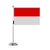 Drapeau De Bureau - Indonésie - 14 X 21 Cm - Polyester - Impression Recto/verso - Acier Inoxydable