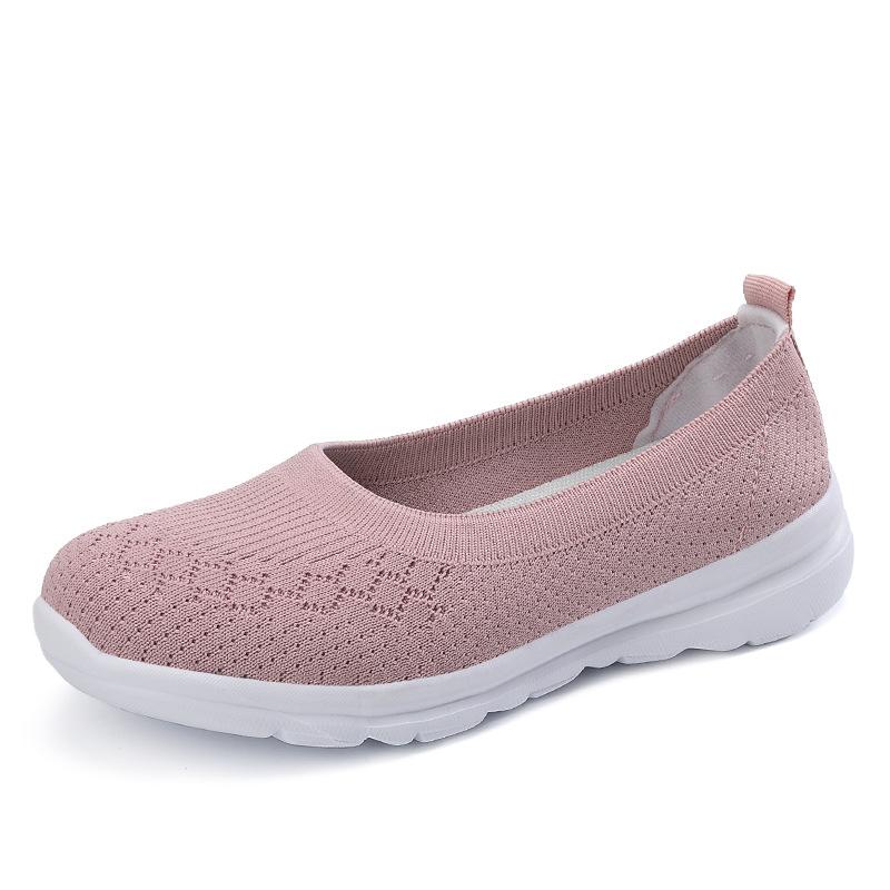 20252025 Старые Пекинские туфли из ткани женские летающие тканые туфли с одной педалью на плоской подошве для матерей