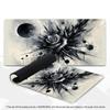 Black White Ink Daisy XXL Gaming Mouse Pad Ink Floral Abstract Art Desk Mat Non-Slip Rubber Computer Keyboard Desktop Mouse Mats