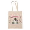 Sac Cabas - PLANETEE - Sandrine La Plus Belle - Jute Naturel - Imprimé En France - Anses Solides