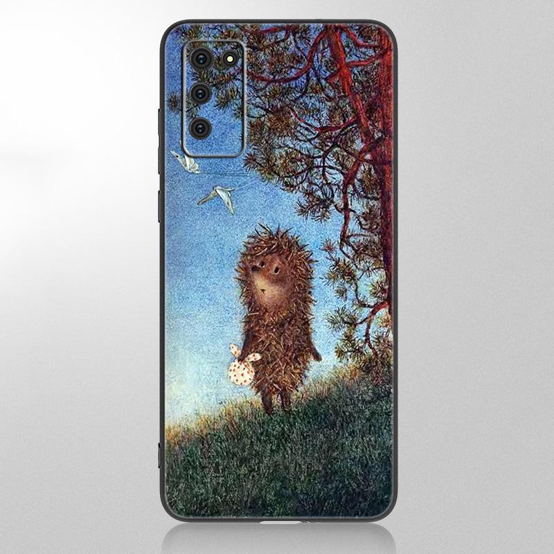 Чехол для телефона «Ежик в тумане» для Samsung Galaxy A12 A02S A22 A32 A52 A72 A71 A51 A41 A31 A21 A11 A50 A70 A10S A20S, черный чехол