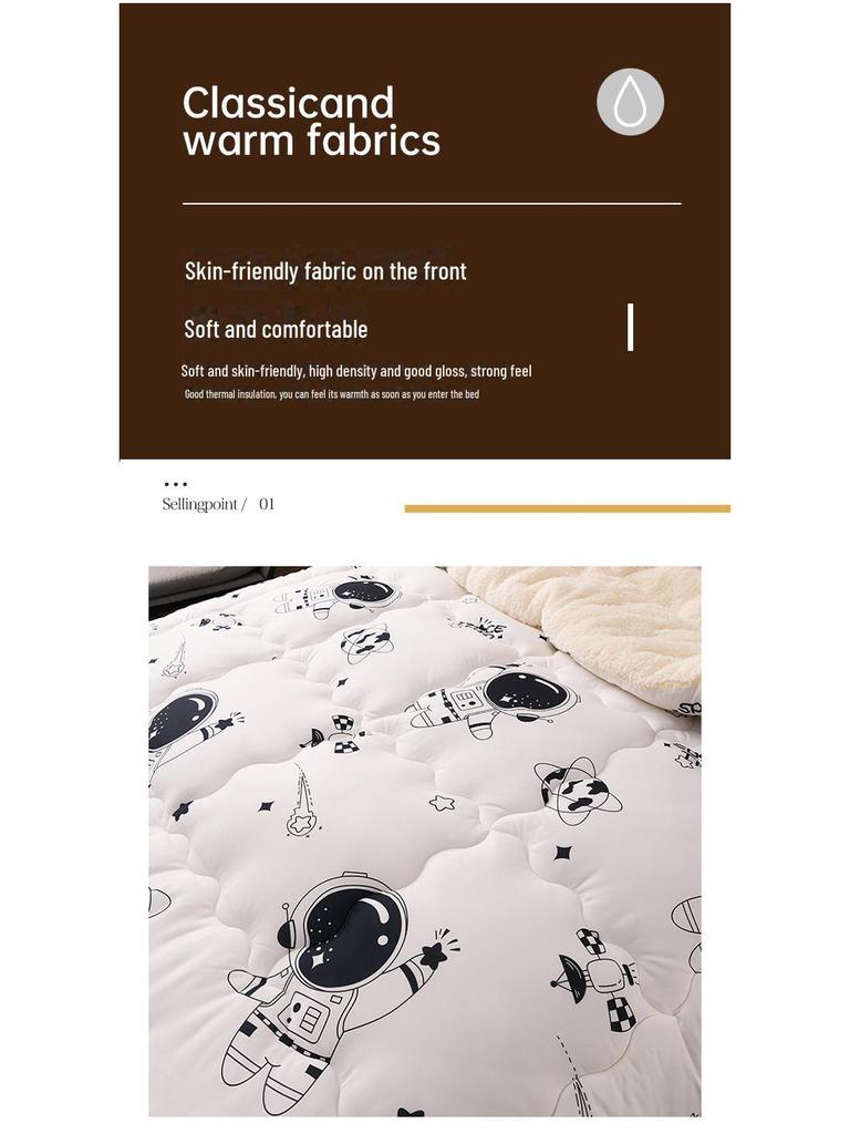 Мягкое и пушистое зимнее двойное одеяло из овечьей шерсти