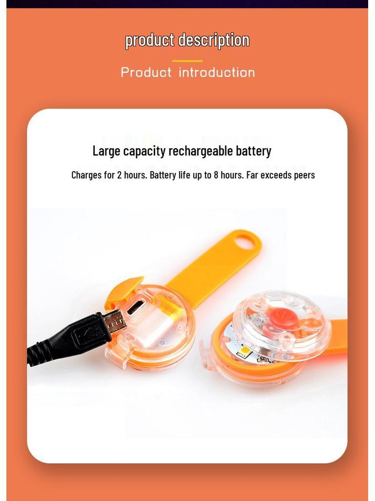 Luminous LED Silicone Dog Pendant: Anti-lost Fluorescent Flashing Charm Tag for Pets