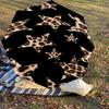 1PC Leopard Print Stars Umbrella-8-Rib Reinforced, Automatic Open, Lightweight & Durable, Cute Fashion Accessory for Outdoor, Beach or Casual Use, Bea