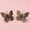 1pc Solid Pure Brass Butterfly Figurines Miniatures Desktop Ornament Antique Copper Insect Statue Home Decoration Craft Accessories