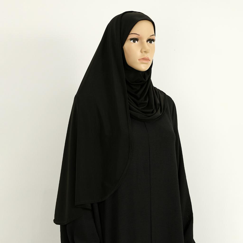 Laven Women Elegant Khimar Modest Muslim Islamic Ramadan Soft Lightweight Jersey Hijab Long Scarf Amira Prayer Abaya Jilbab