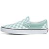 Classic Slip-On Canvas Checkerboard Low Top Skate Shoes Unisex Sneakers Blue White VN0A7Q5DH7O