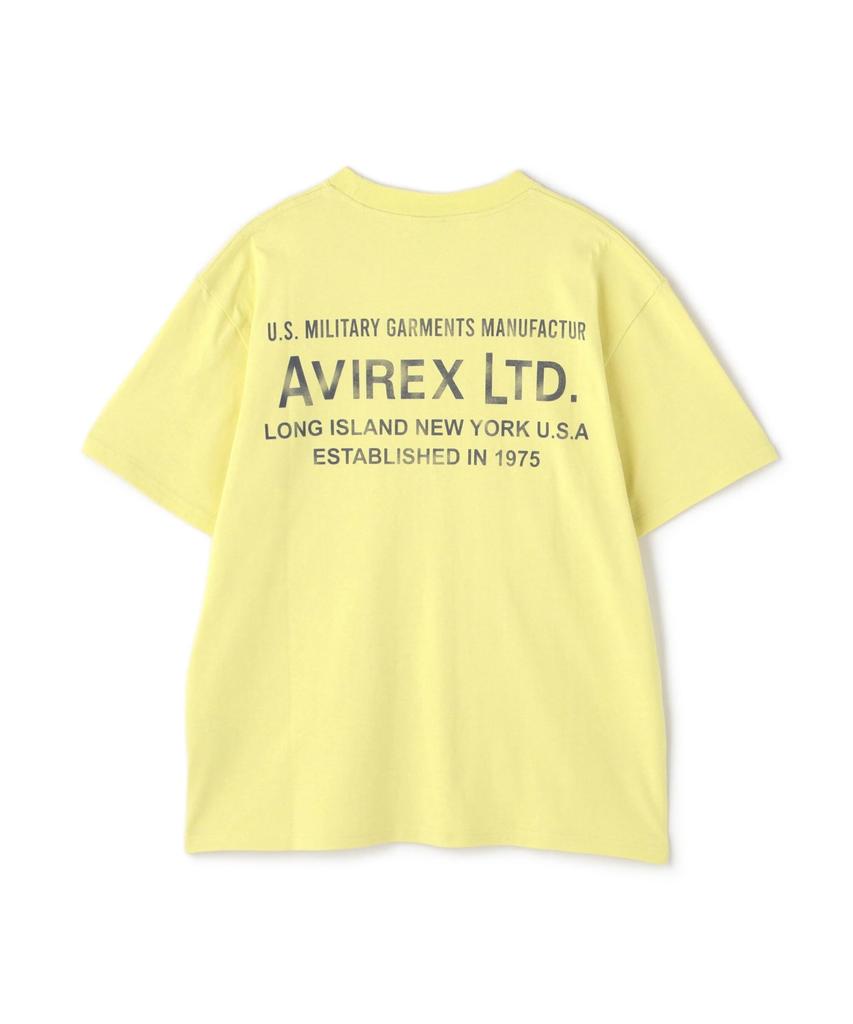 AVIREX SIGN T-SHIRT (WEB&DEPOT Exclusive) Men's XL Lemon 783-5134082