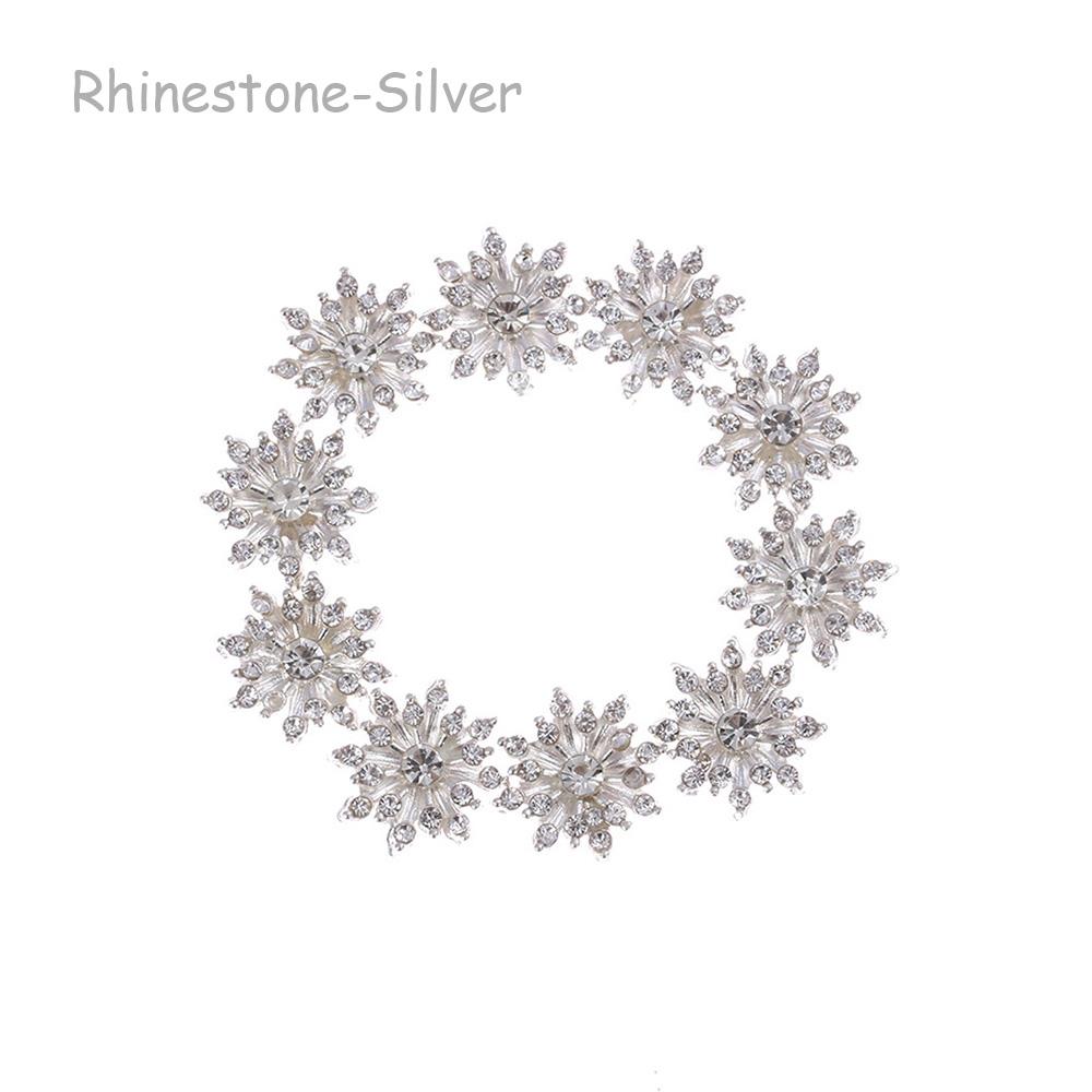 10PCS 16MM DIY Flatback Hairpin Accessories Pearl Buckle Snowflake Buttons Rhinestone Button Apparel Sewing