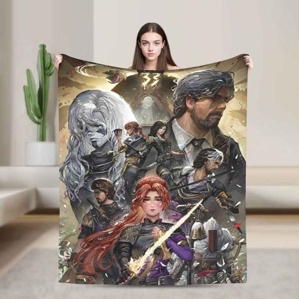 Clair Obscur Expedition 33 Esquie Velvet Throw Fashion Blanket Video Game for Sofa Knitted Fashion Blanket Outdoor Warm Multifunction