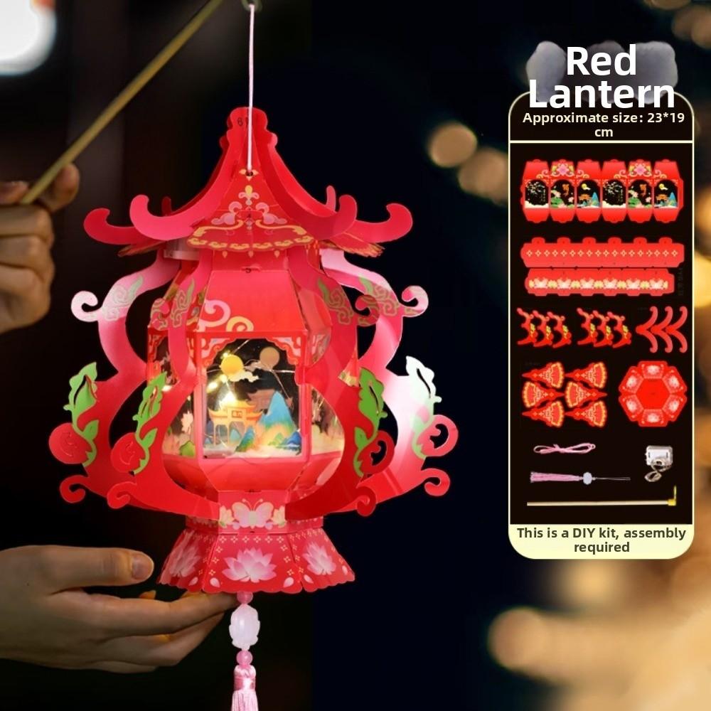Hanging Decoration Mid-Autumn Festival Lantern Chinese-style DIY Material Kit Handheld Activity