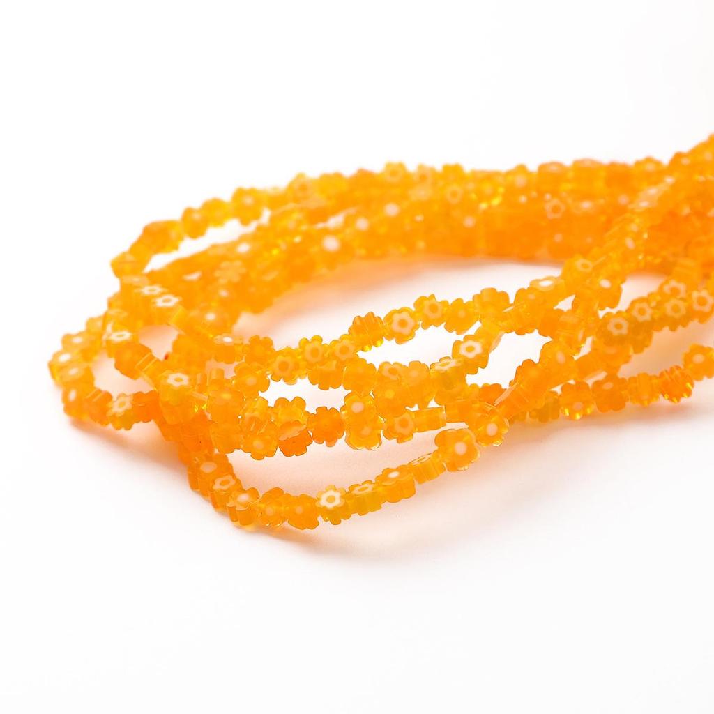 Набор из 45 бусин-цветков из стекла миллефиори для изготовления ожерелий, браслетов и серег своими руками