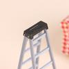 1:12 Dollhouse Mini Plastic Ladder Model Dollhouse Furniture Ladder Decor Toy Accessories Micro Scene Construction Props