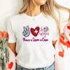 New Women T Shirt Pullover Oversize Valentines Day Love Nurse Print T-Shirt Casual Short Sleeve Women T-Shirt Nurse Tees Gifts