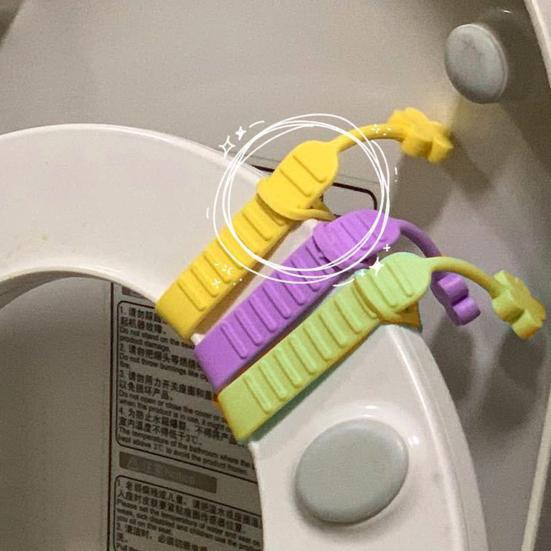 2Pcs Silicone Toilet Lid Lifter Flower Design Multi-Level Adjustment Anti-dirty Closestool Seat Cover Lid Handle Lifting Device Bathroom Accessories