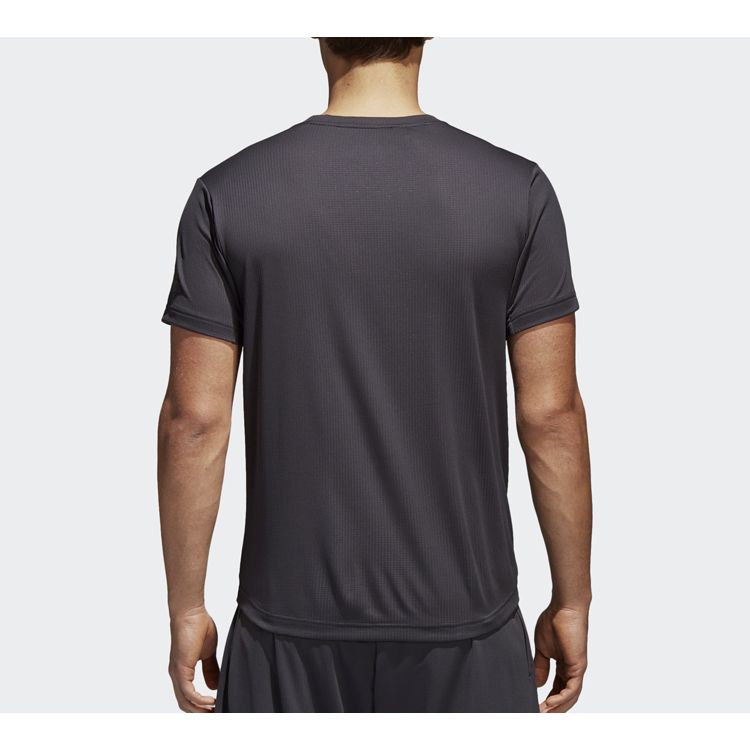 Adidas Спортивная футболка с коротким рукавом с логотипом, мужские топы, черный CE0818