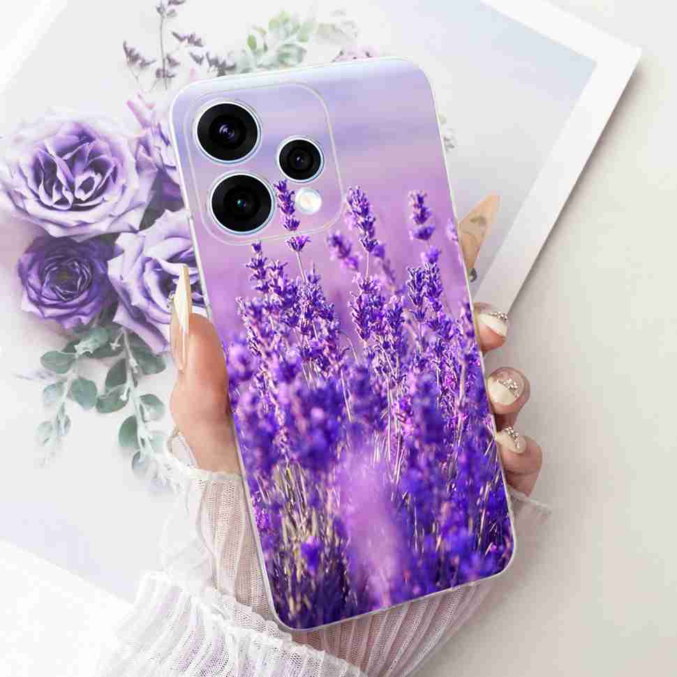 Чехол для Oppo Reno15 5G, цветной, с цветами, из мягкого силикона, задняя крышка для Oppo Reno15 Reno 15 5G CPH2825, корпус телефона, Fundas