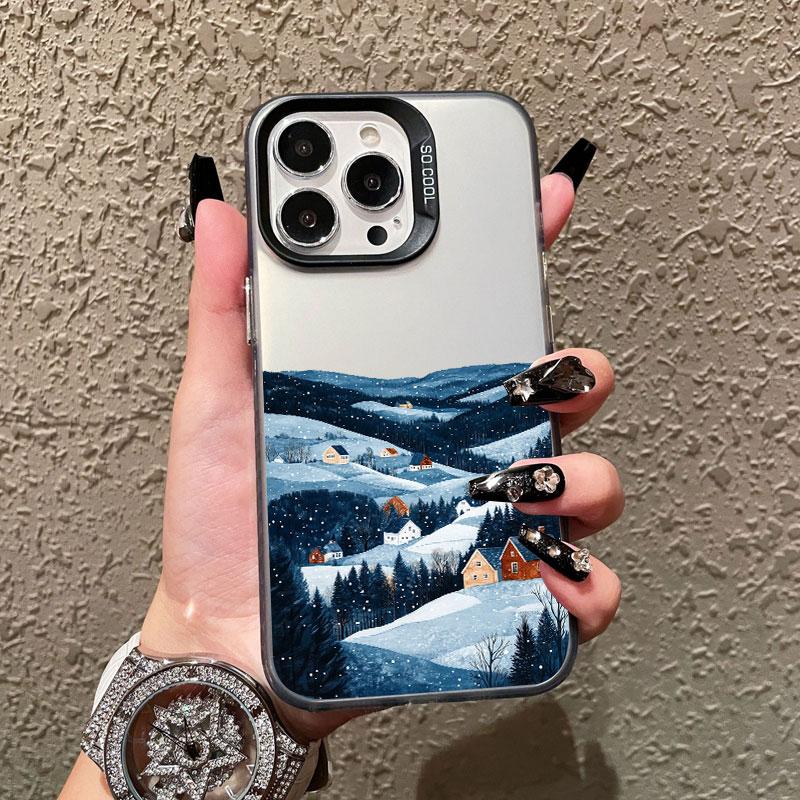 Лазерный чехол для телефона с изображением природной красоты озер и гор для iPhone 15 14 Pro Max Plus 16 13 12 Mini 11 Pro Max Задние крышки