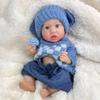 Real Looking 30cm Reborn Simulation Doll Saskia Soft Full Vinyl Body Newborn Baies Doll Can Bath Grin Smiling Alive Baby Dolls for Kids Christmas Gift